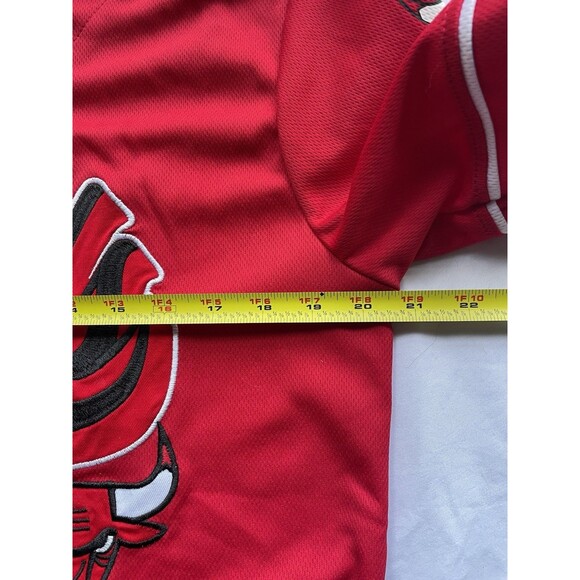 Chicago Bulls Button Up Jersey Mens Small Ultra Game NBA Red Shirt - Picture 5 of 10
